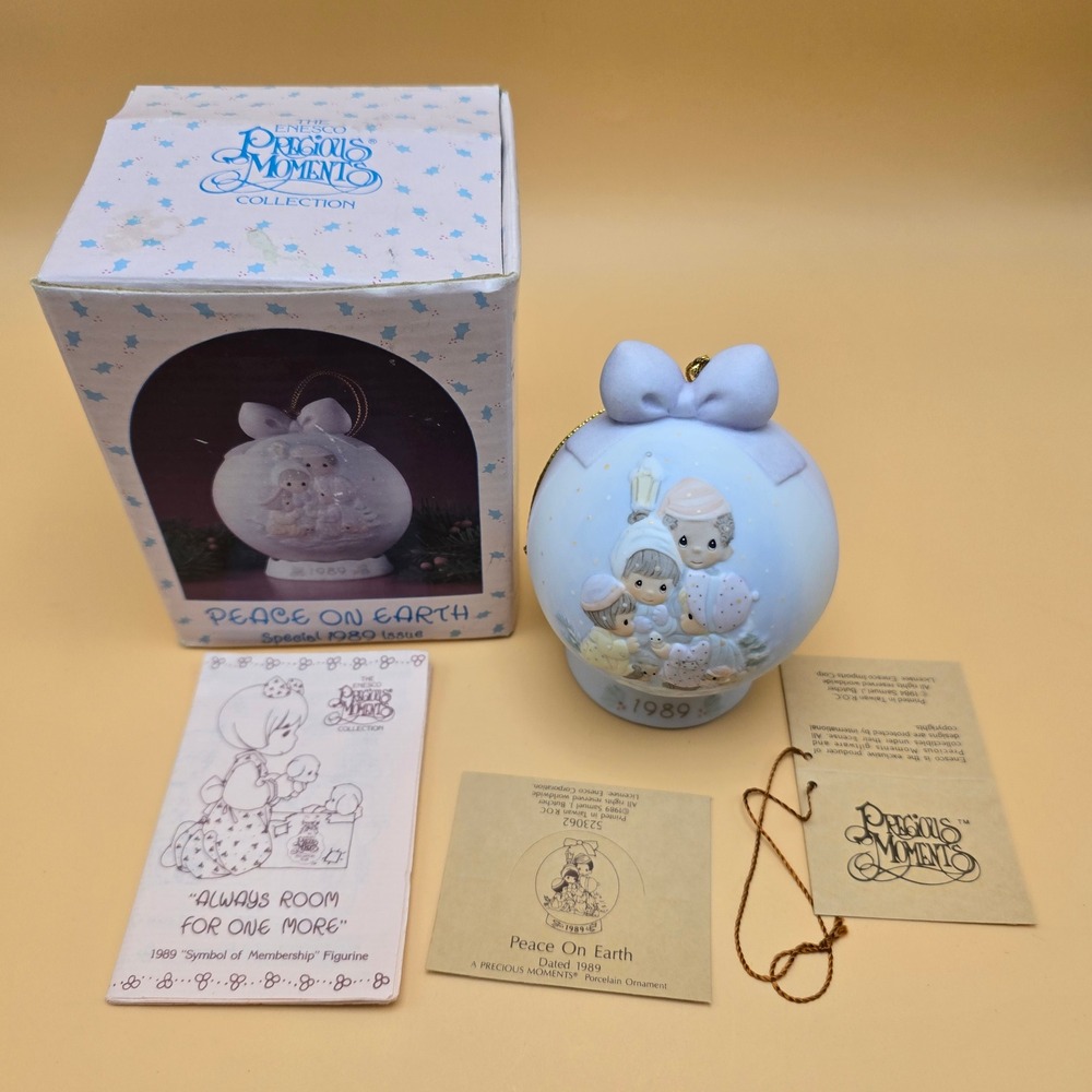 Precious Moments 1989 Peace On Earth Masterpiece Ornament 523062 Enesco Vintage